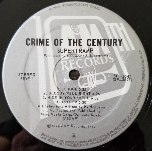 Supertramp – Crime Of The Century (Used vinyl)