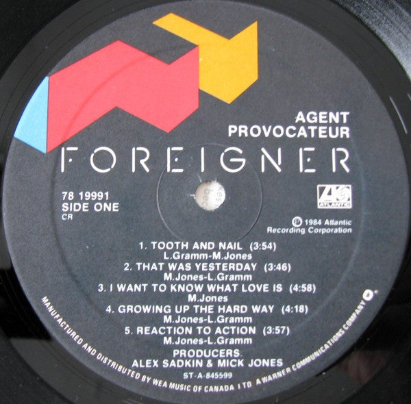 Foreigner – Agent Provocateur (Used vinyl)