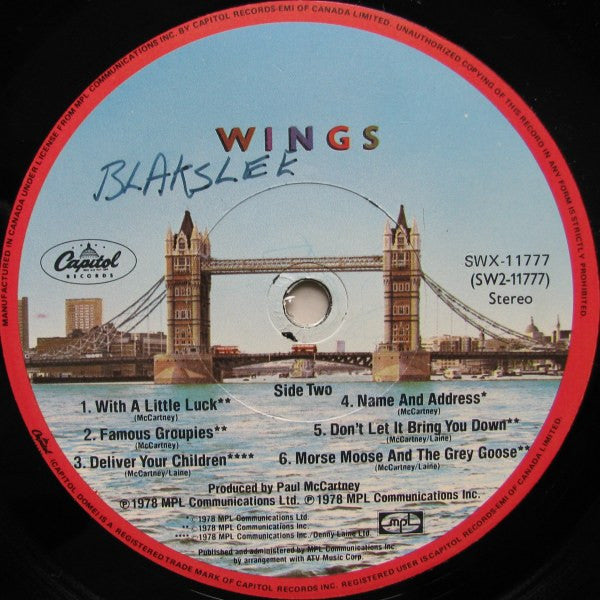 Wings – London Town (Used vinyl)