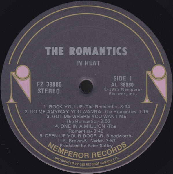 The Romantics – In Heat (Used vinyl)
