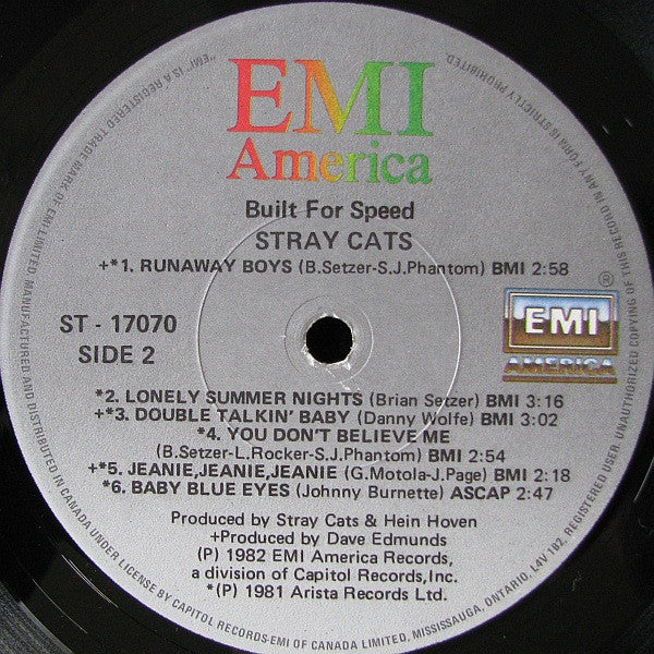 Stray Cats – Built For Speed (Used record)
