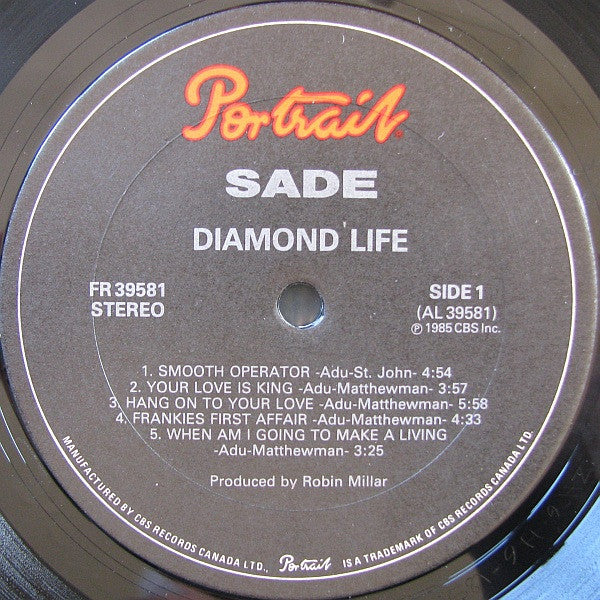 Sade – Diamond Life (Used vinyl)