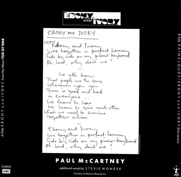 Paul McCartney – Ebony And Ivory (Used vinyl)