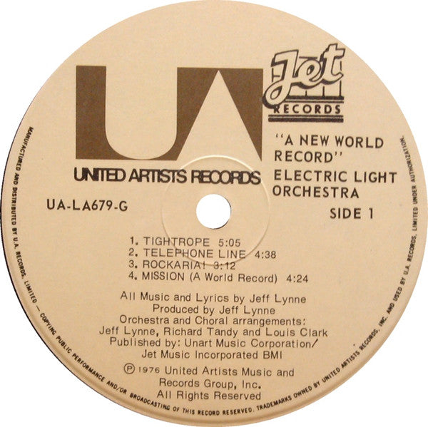 Electric Light Orchestra – A New World Record (Used vinyl)