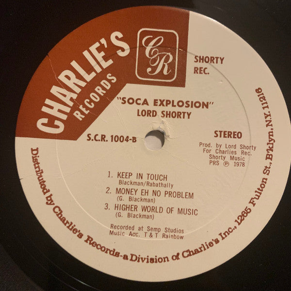 Lord Shorty – Soca Explosion - Used vinyl
