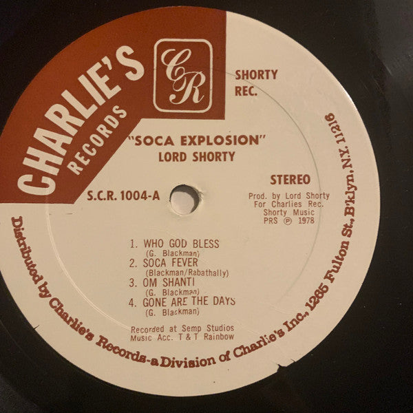 Lord Shorty – Soca Explosion - Used vinyl