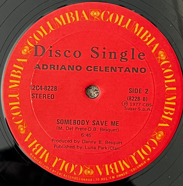 Adriano Celentano – Yes I Do / Somebody Save Me (Used vinyl) (12' single)