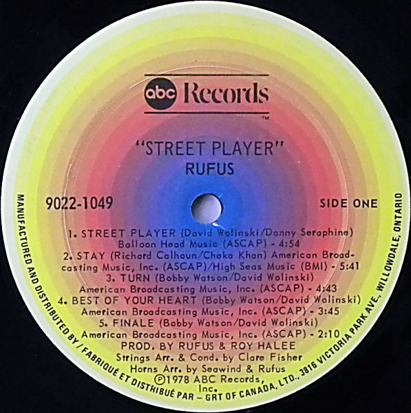 Rufus & Chaka Khan – Street Player (Used vinyl)