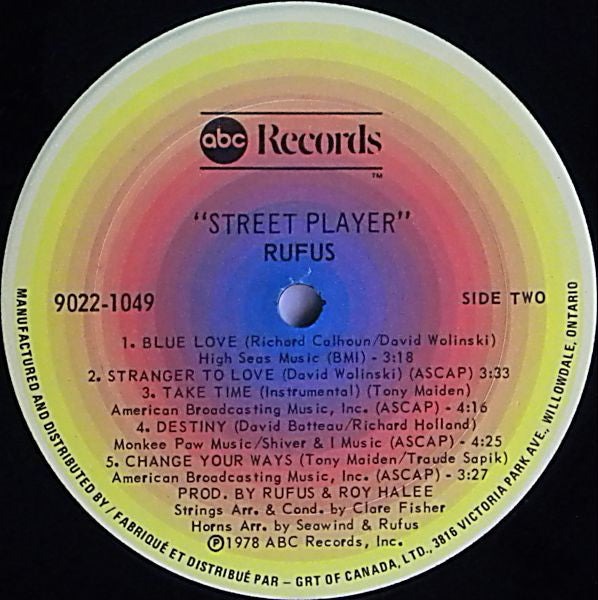 Rufus & Chaka Khan – Street Player (Used vinyl)