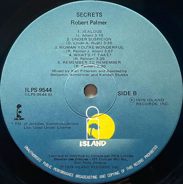 Robert Palmer – Secrets (Used vinyl)