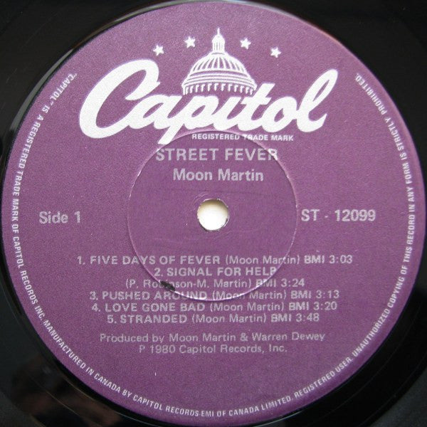 Moon Martin – Street Fever (Used vinyl)