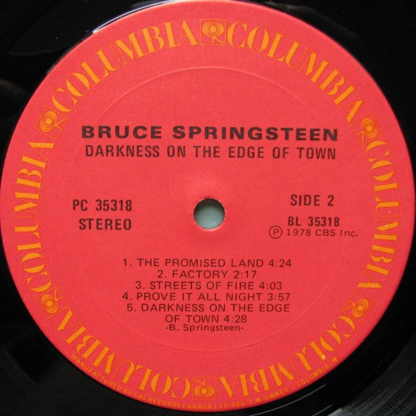 Bruce Springsteen – Darkness On The Edge Of Town (Used vinyl)