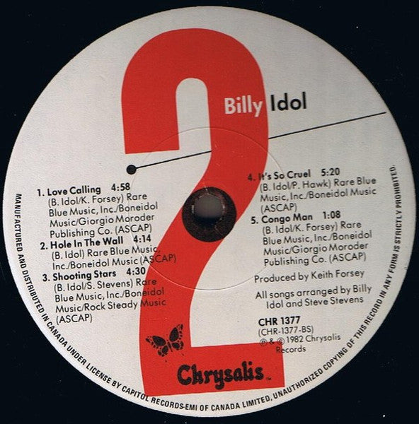 Billy Idol – Billy Idol (Used vinyl)