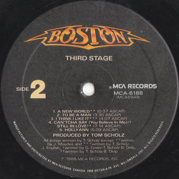 Boston – Third Stage (Used vinyl)