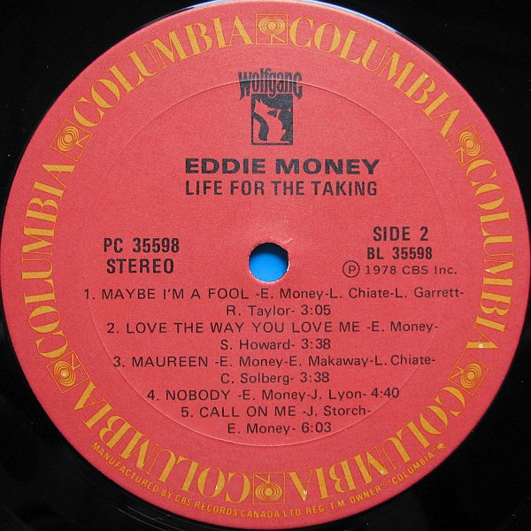 Eddie Money – Life For The Taking (Used vinyl)