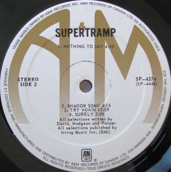 Supertramp – Supertramp (Used vinyl)