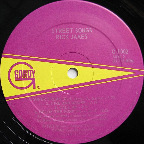Rick James – Street Songs (Used vinyl)