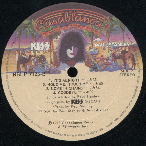 Kiss, Paul Stanley – Paul Stanley (Used vinyl)