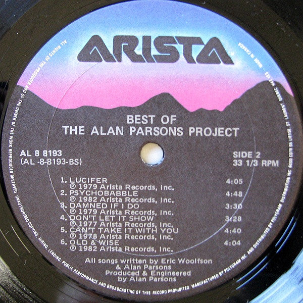 The Alan Parsons Project – The Best Of The Alan Parsons Project - Used vinyl