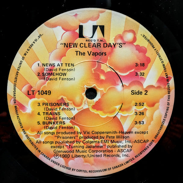 The Vapors – New Clear Days (Used vinyl)