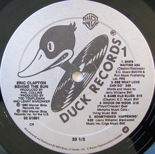 Eric Clapton – Behind The Sun (Used vinyl)