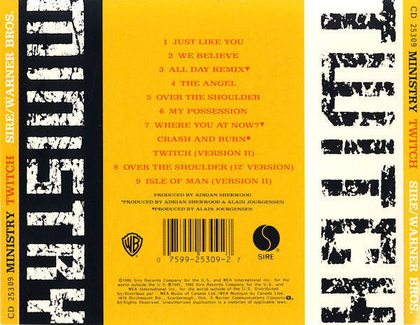 Ministry – Twitch (Used CD)