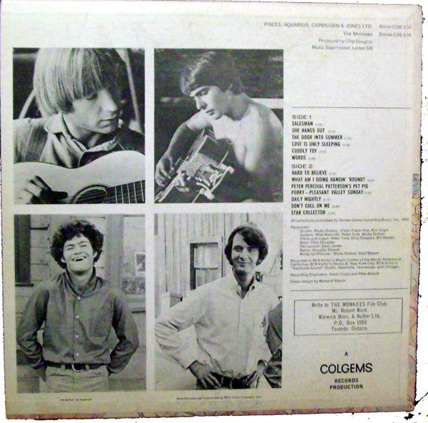 The Monkees – Pisces, Aquarius, Capricorn & Jones Ltd. (Used vinyl)