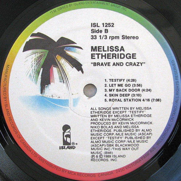 Melissa Etheridge – Brave And Crazy (Used vinyl)