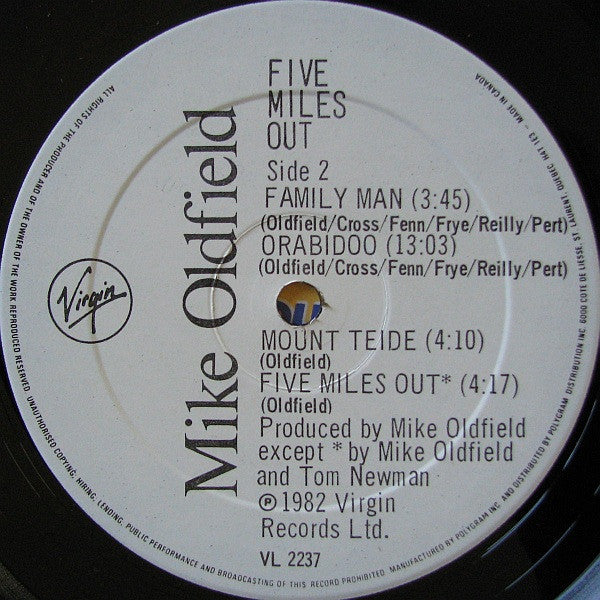 Mike Oldfield – Five Miles Out (Used vinyl)
