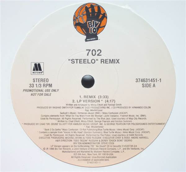 702 – Steelo (Remix) (Used vinyl)