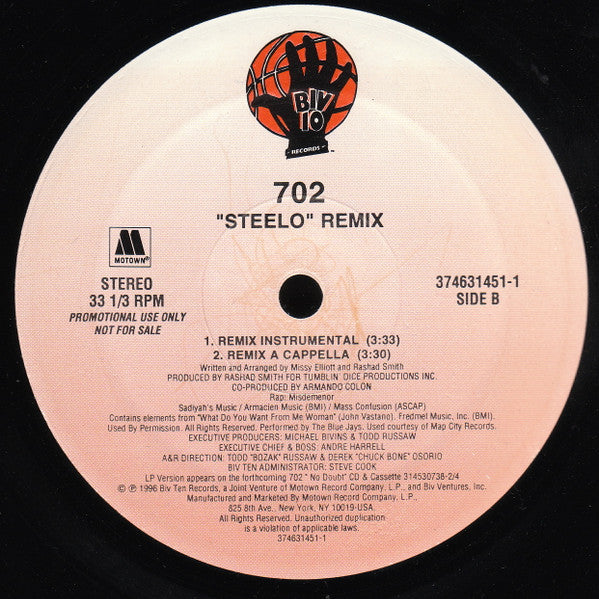 702 – Steelo (Remix) (Used vinyl)