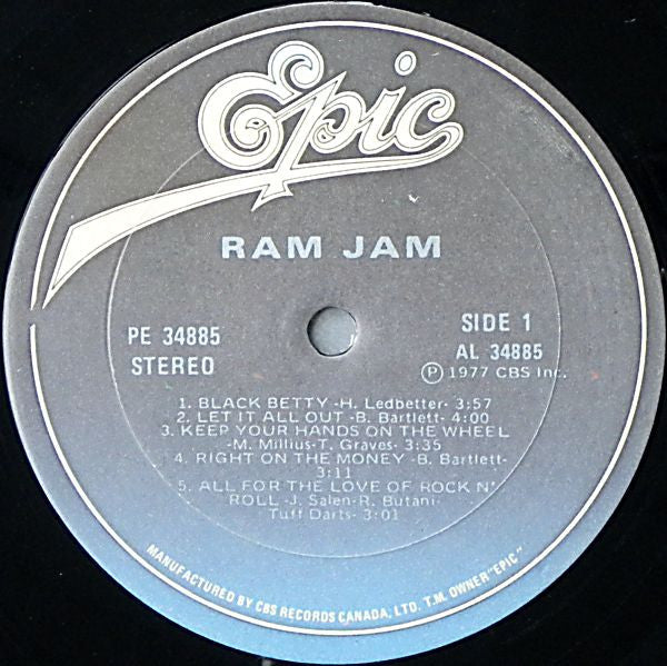 Ram Jam – Ram Jam (Used vinyl)
