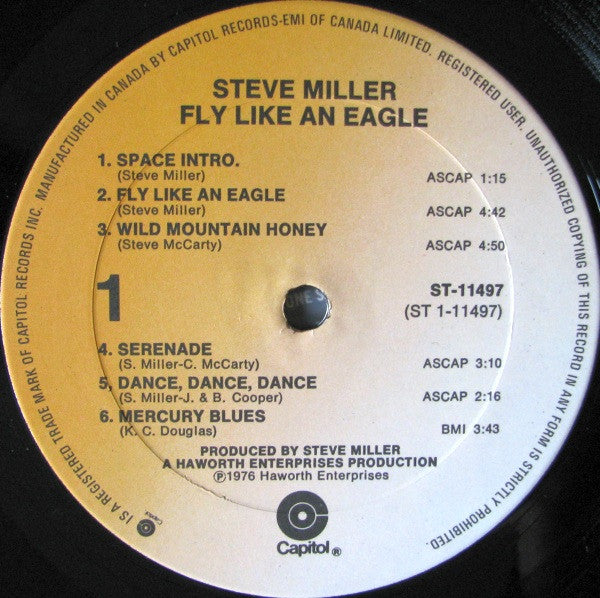 Steve Miller Band – Fly Like An Eagle (Used vinyl)