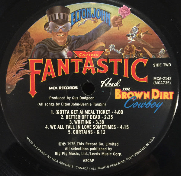 Elton John – Captain Fantastic And The Brown Dirt Cowboy (Used vinyl)