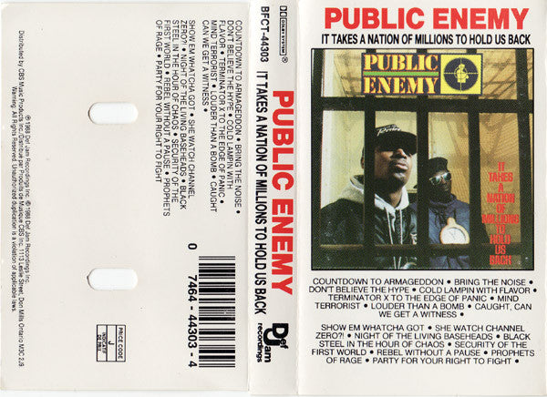 Public Enemy – It Takes A Nation Of Millions To Hold Us Back (Used cassette)