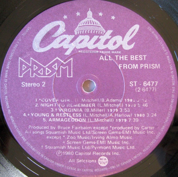 Prism – All The Best From Prism (Used vinyl)