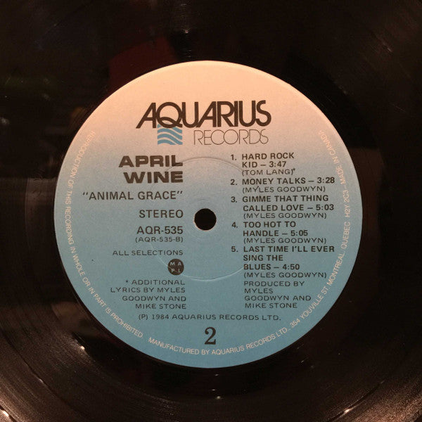 April Wine – Animal Grace (Used vinyl)
