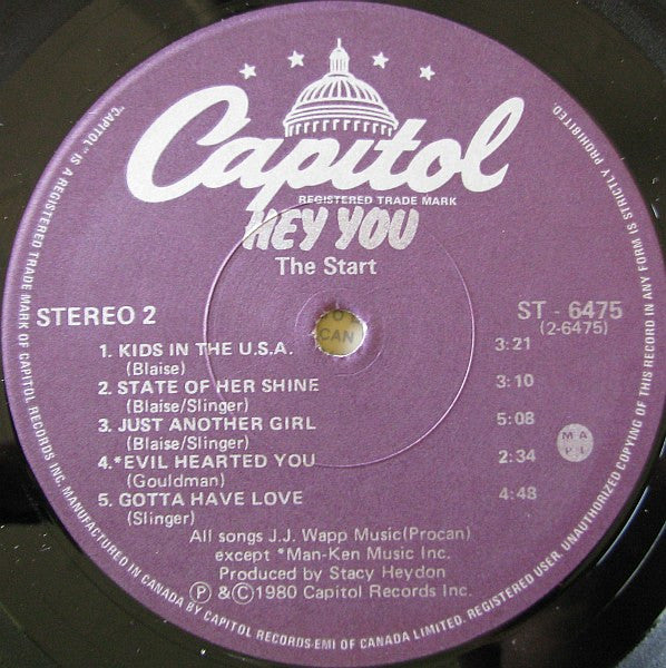 The Start – Hey You (Used vinyl)