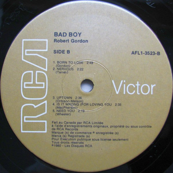 Robert Gordon – Bad Boy (Used vinyl)