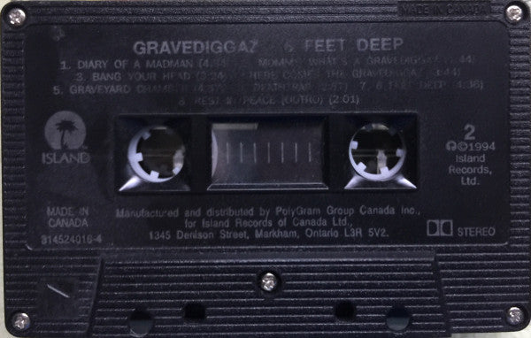 Gravediggaz – 6 Feet Deep (Used cassette)