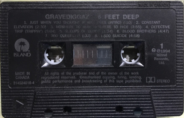 Gravediggaz – 6 Feet Deep (Used cassette)