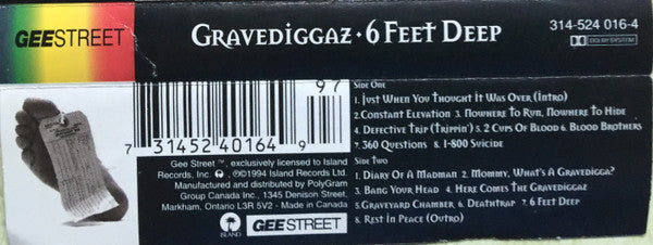 Gravediggaz – 6 Feet Deep (Used cassette)