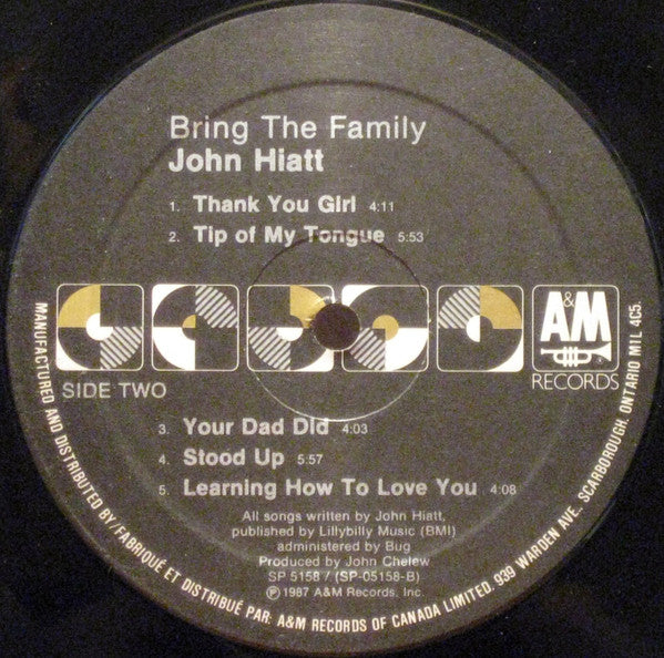 John Hiatt – Bring The Family (Used vinyl)