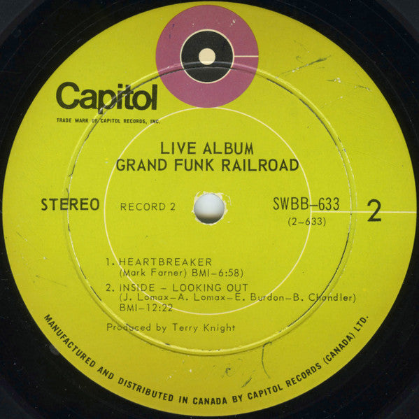 Grand Funk Railroad – Live Album (Used vinyl)