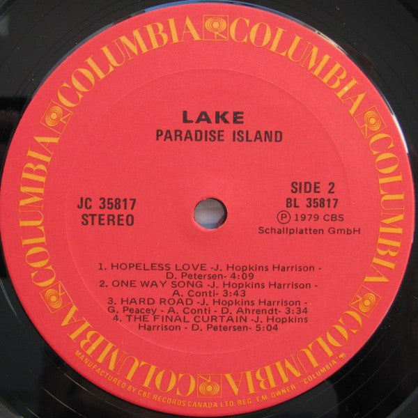 Lake – Paradise Island (Used vinyl)