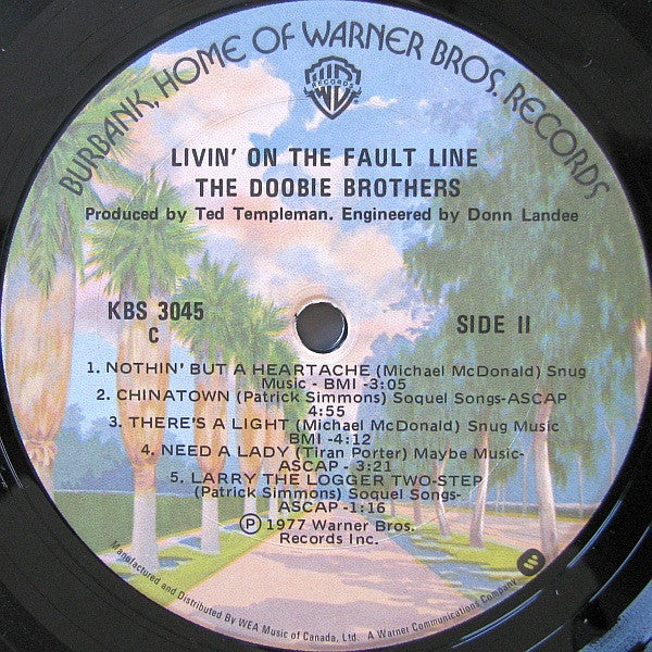 The Doobie Brothers – Livin' On The Fault Line (Used vinyl)