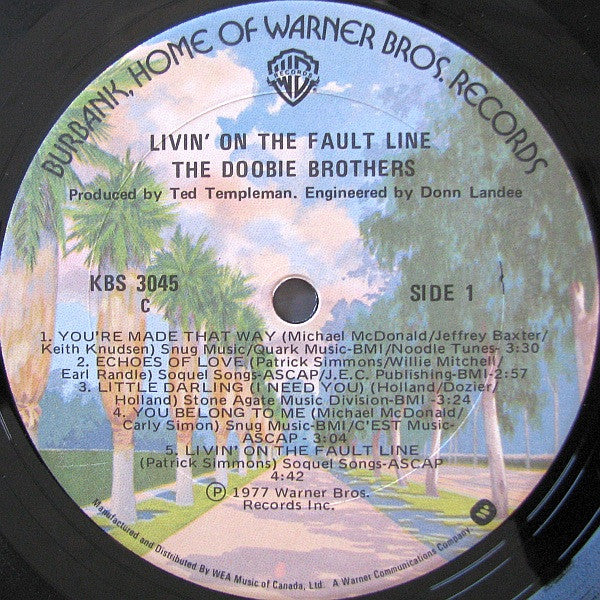 The Doobie Brothers – Livin' On The Fault Line (Used vinyl)