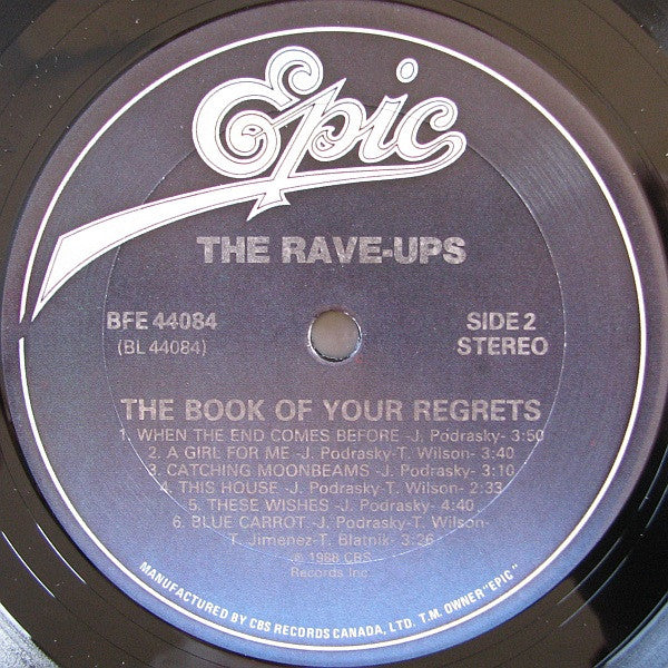 The Rave-Ups – The Book Of Your Regrets (Used vinyl)
