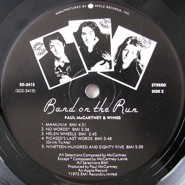 Paul McCartney & Wings – Band On The Run (Used vinyl)