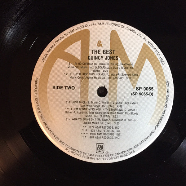 Quincy Jones – The Best (Used vinyl)
